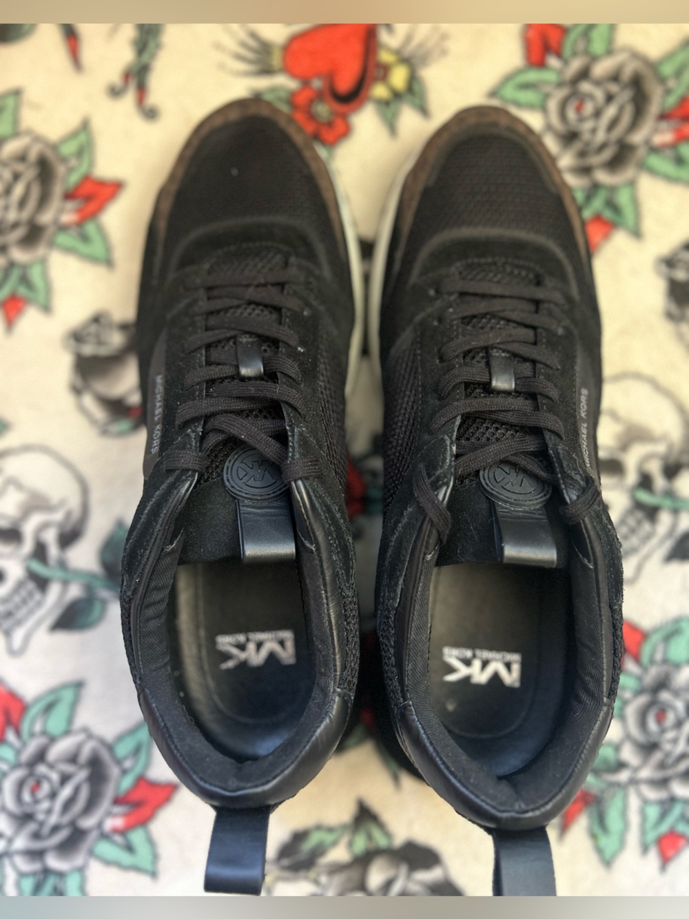 Michael Kors Theo Low Top Sneaker Trainer Black/Brown - New w/o Box - Picture 8 of 16